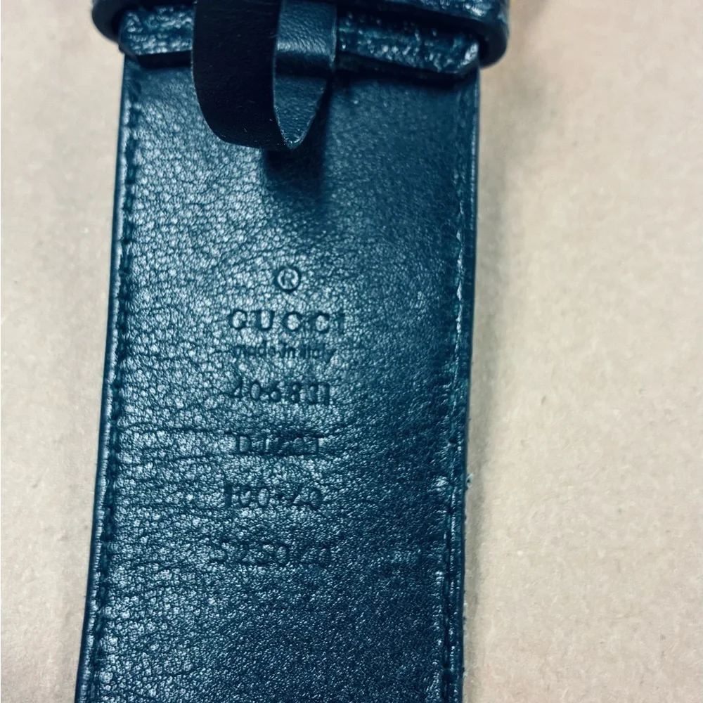 Gucci Double G Buckle Leather Belt - Black / Antique Brass (Size 100/40) - Picture 4 of 5